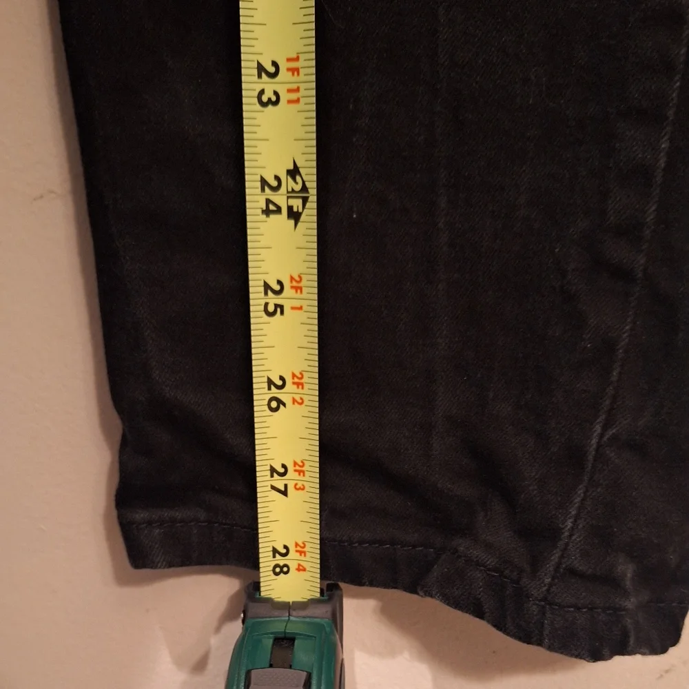 Levi Strauss‎ Men's Black Jeans 505 Original Fit Straight Leg 34x28(tag 34x30)